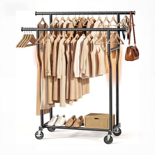 Double-Rod Clothing Rack
