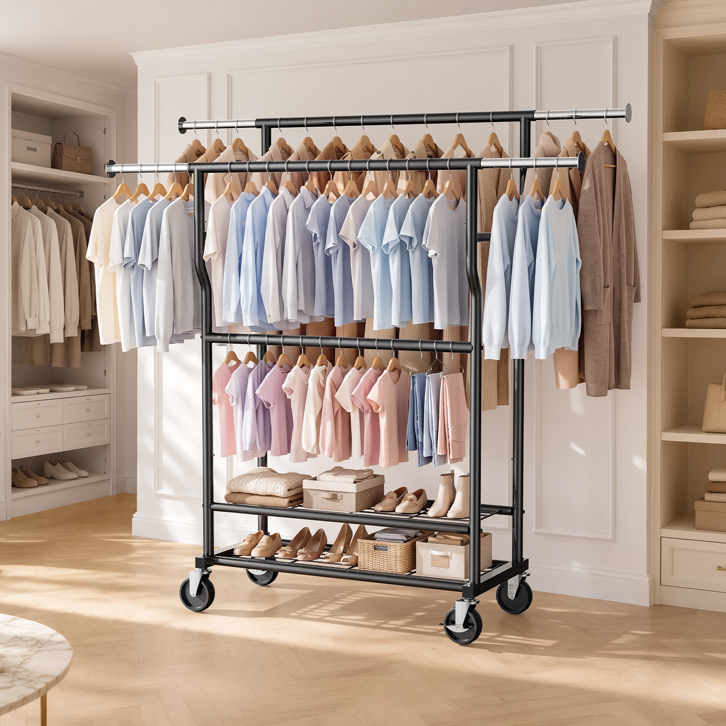 WATIOWL Extra-Large Heavy-Duty Clothes Rack